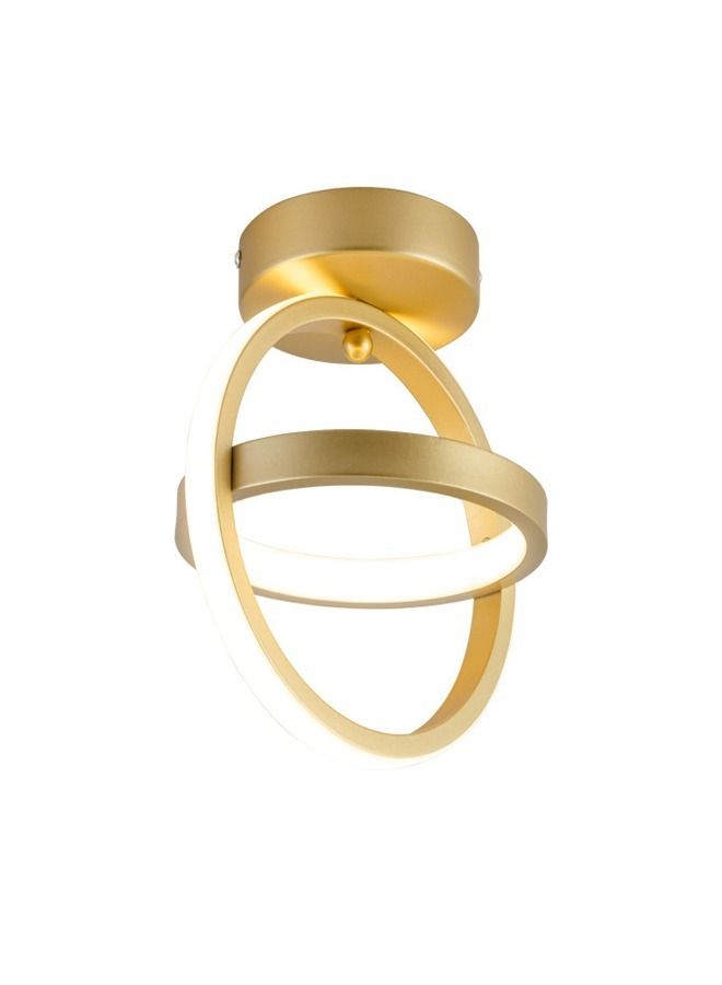 C&C Home Modern Creative Iron LED Ceiling Light Round Geometry Ceiling Lamp for Living Room Bedroom Balcony Hallway 24x27 cm - Image 3