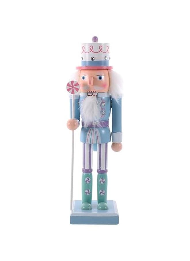 Arabest Blue Wooden Nutcracker Figures for  Holiday Party Table Decoration  - Image 1
