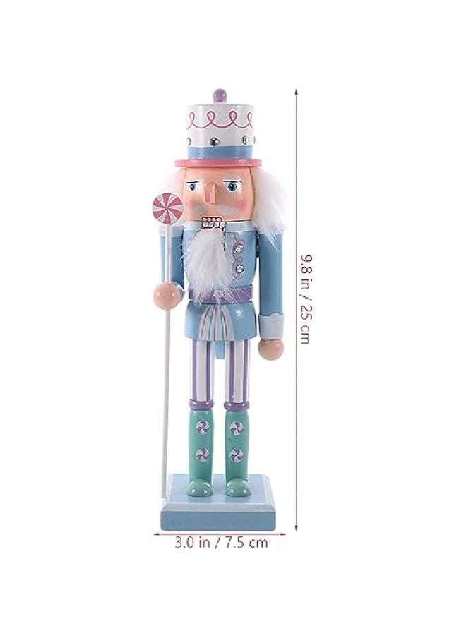 Arabest Blue Wooden Nutcracker Figures for  Holiday Party Table Decoration  - Image 3