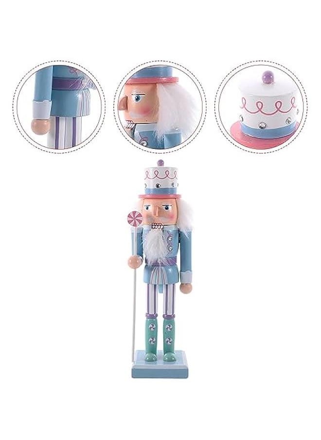 Arabest Blue Wooden Nutcracker Figures for  Holiday Party Table Decoration  - Image 5