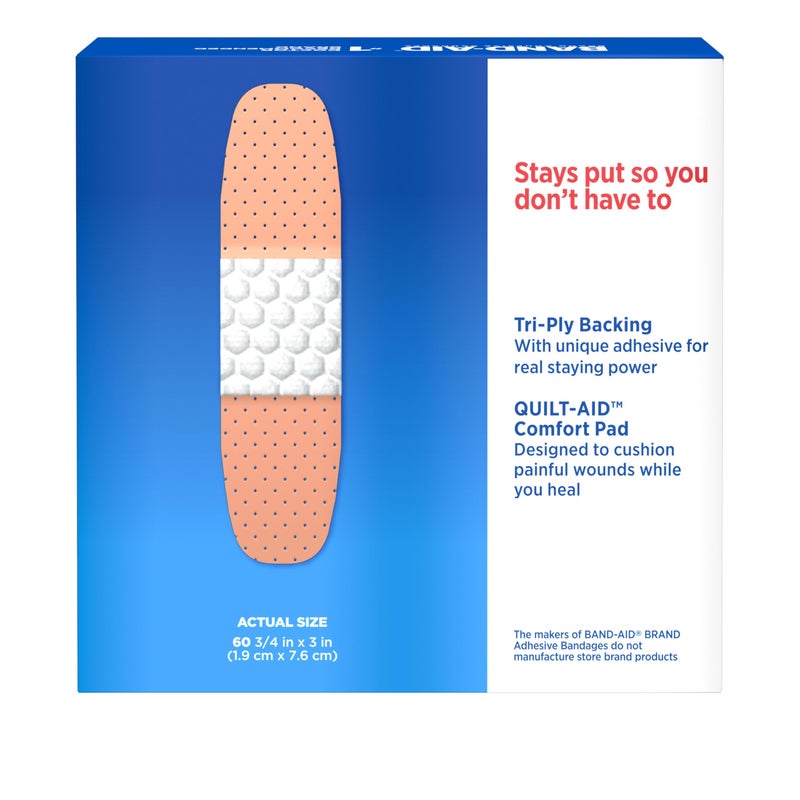 Band-Aid Brand Tru-Stay Plastic Strips Adhesive Bandages for First Aid & Wound Protection, Sterile Individually Wrapped Wound Care Bandages for Minor Cuts & Scrapes, All One Size, 60 ct - Image 4