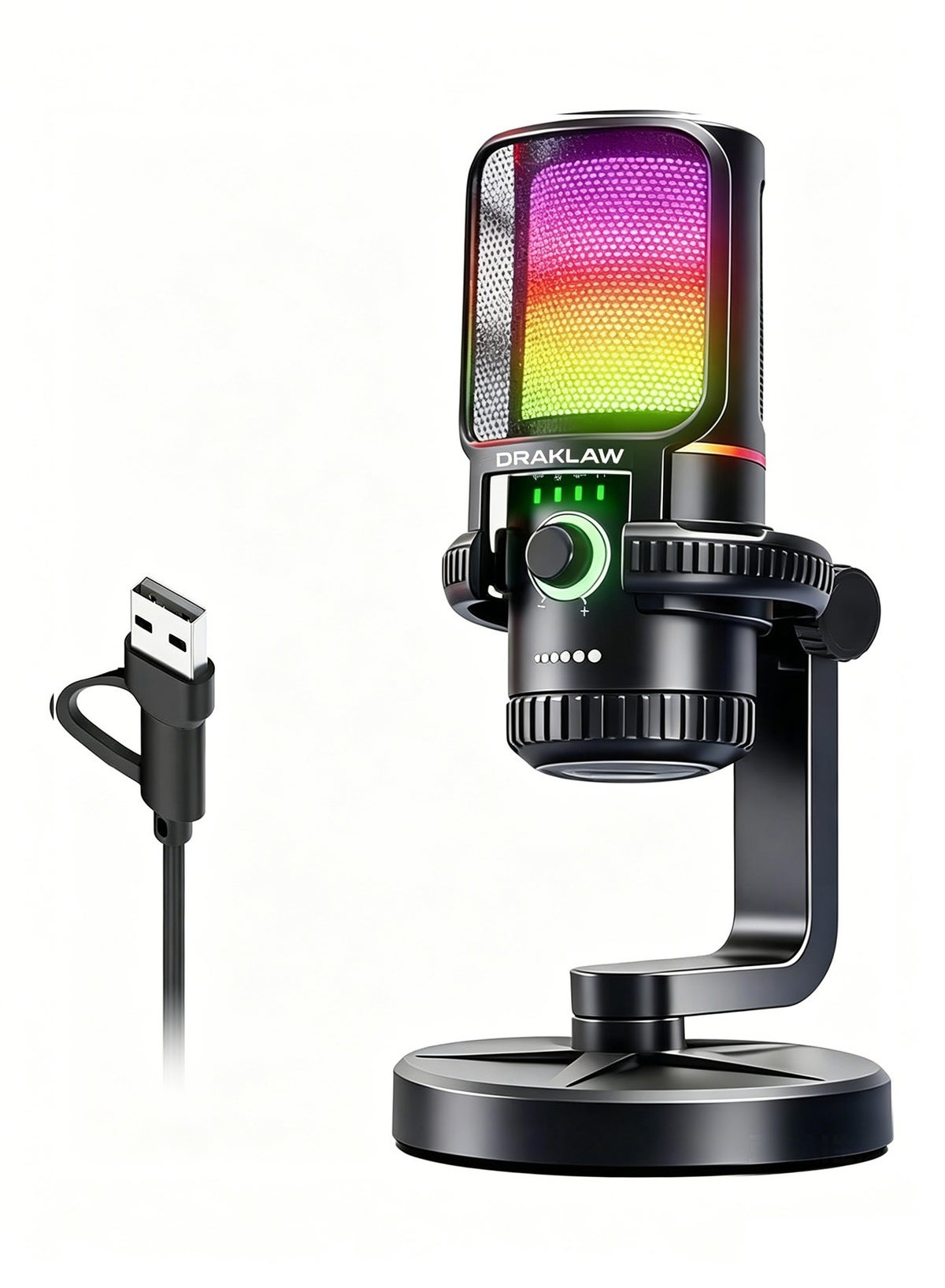 draklaw Draklaw Usb Gaming Microphone With Rgb Lights 300 g Z9FA67EBAA6CAA6B91C20Z