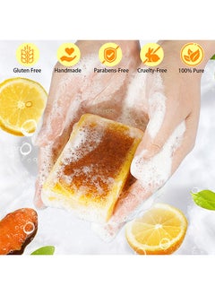 IKZEE Lemon Turmeric Kojic Acid Soap,Kojic Acid Soap,Turmeric Soap Bar,Gentle Skin Brightening Soap,Dark Spot Corrector Remover,Deep Cleansing Solid Soap Bars,Natural Face Soap for Fine Lines Acne Scars 100g  - Image 4
