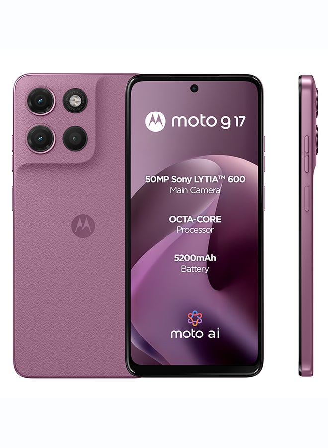 موتورولا G17 Dual SIM 4G PANTONE Bordeaux 4GB RAM 128GB - Middle East Version - Image 1