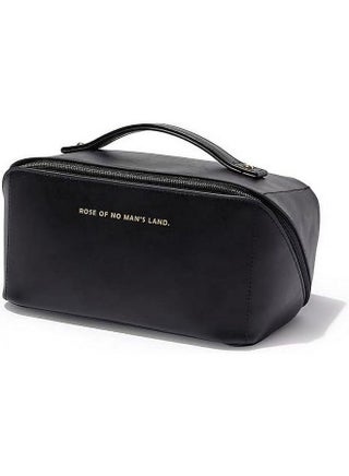 Travel Makeup Bag,Large Capacity Cosmetic Bags for Women,Waterproof Portable Pouch Open Flat Toiletry Bag Make up Organizer with Divider and Handle Black - view 2