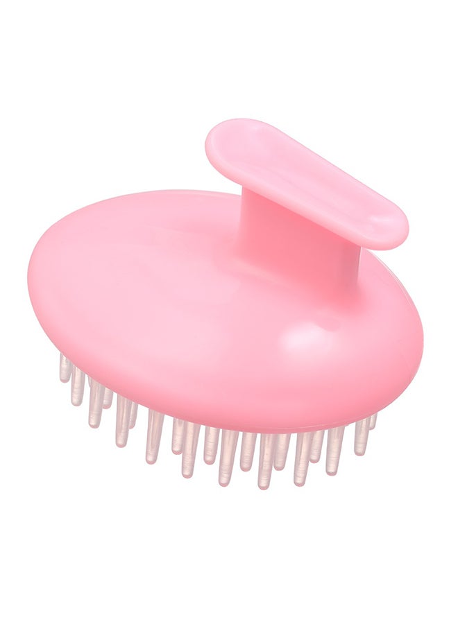 Loquat Silicone Shower Bath Scalp Massage Hairbrush Pink - Image 1