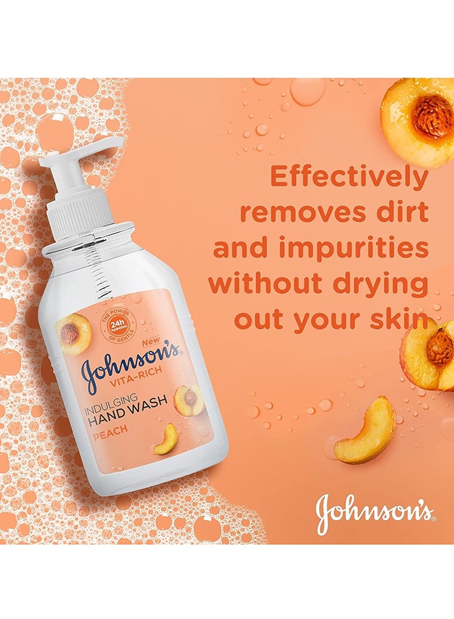 Johnson's Vita Rich Indulging Hand Wash Peach Peach 300ml - Image 2