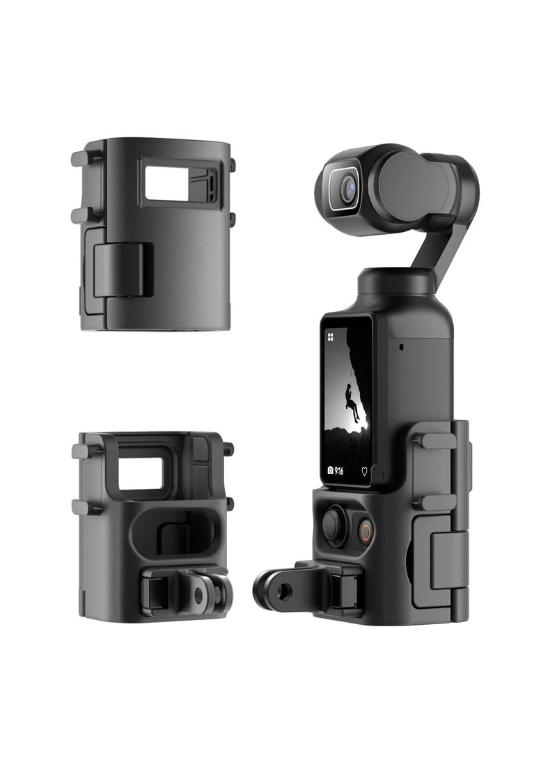 CMGTYYD Multifuctional Magnetic Bracket Mount, Expansion Adapter Mount Compatible with DJI OSMO Pocket 3, Extended Mounting Bracket Frame with Cold Shoe Mount/ 1/4" Screw, Fit Action Camera Port Quick-Release  - Image 1
