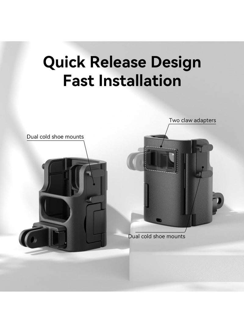 CMGTYYD Multifuctional Magnetic Bracket Mount, Expansion Adapter Mount Compatible with DJI OSMO Pocket 3, Extended Mounting Bracket Frame with Cold Shoe Mount/ 1/4" Screw, Fit Action Camera Port Quick-Release  - Image 3
