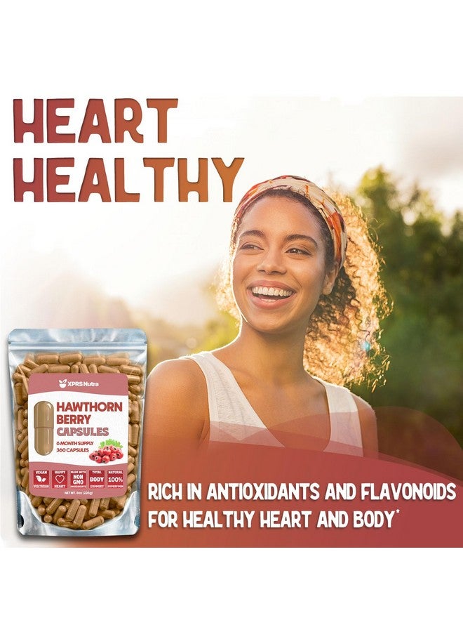 XPRS Nutra Hawthorn Berry Powder Capsules - 360 Count (6 Month Supply) - Premium Hawthorn Berry Capsules for Cardiovascular Support - Hawthorne Berry Powder - An Ideal Hawthorne Supplement for Men and Women - Image 2