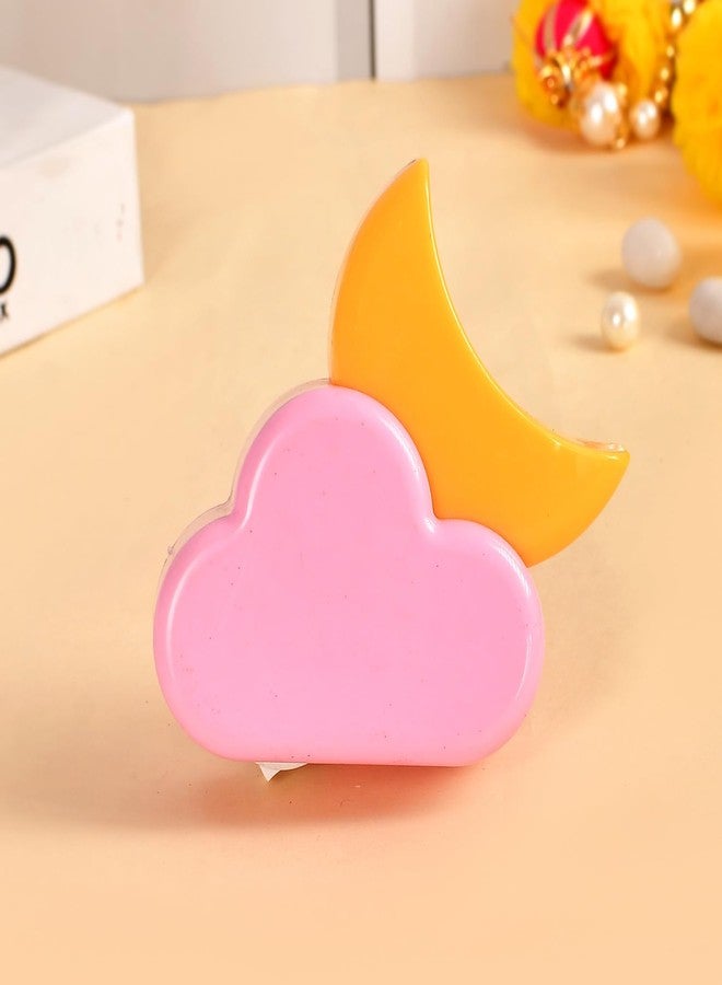 أسينشين مصباح ليلي يعمل بالكهرباء من أسينشن، وردي، على شكل قمر - Image 1