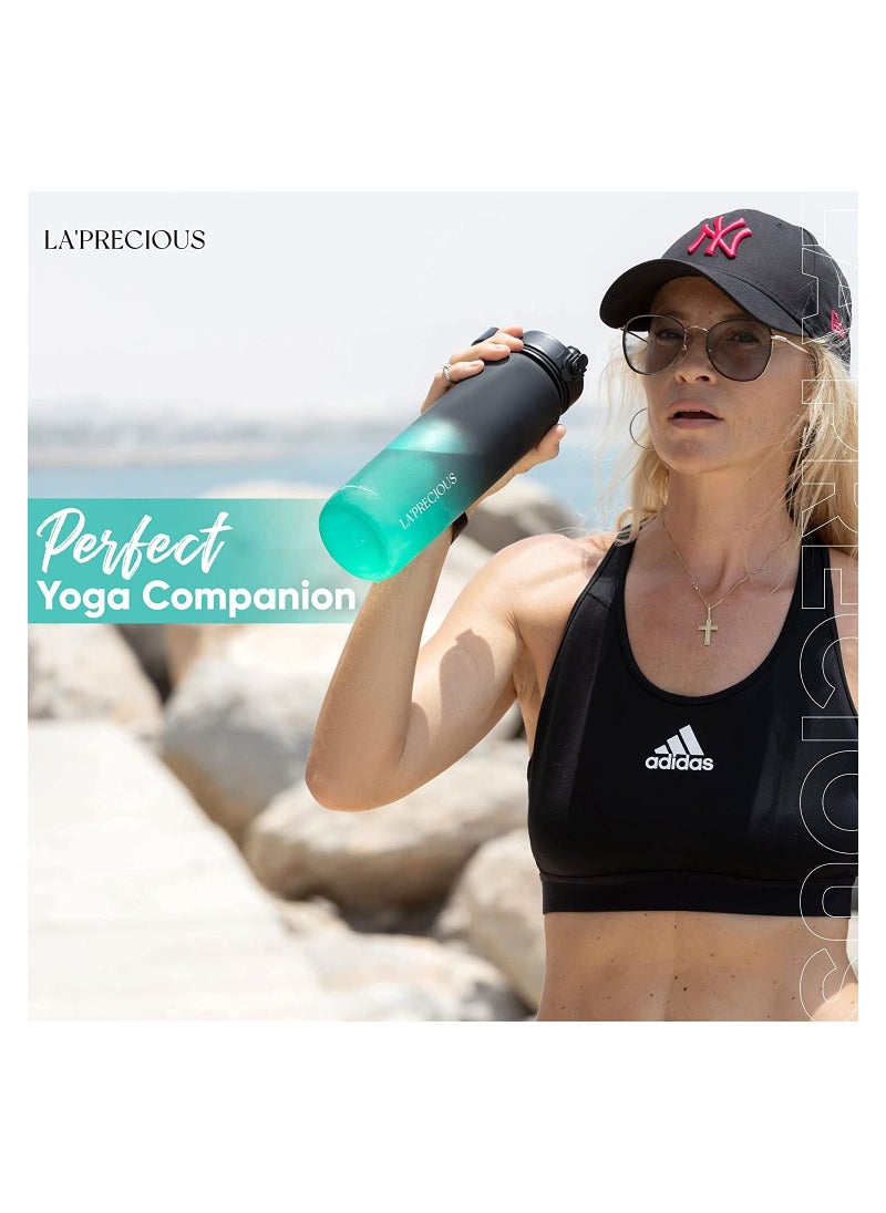LA' PRECIOUS - 1L Water Bottle for Adults and Kids - USA Tritan Material Non-Toxic BPA Free - Fast Flow - Flip Top Leak Proof Lid and One Click Open - Image 1
