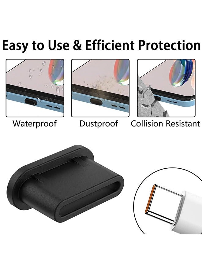 10Pcs USB C Dust Plug, USB Type C Anti Dust Cover+ Portable Storage Compatible with iPhone 15 Samsung Galaxy Google Pixel MacBook, Port Cover Type C - Image 3