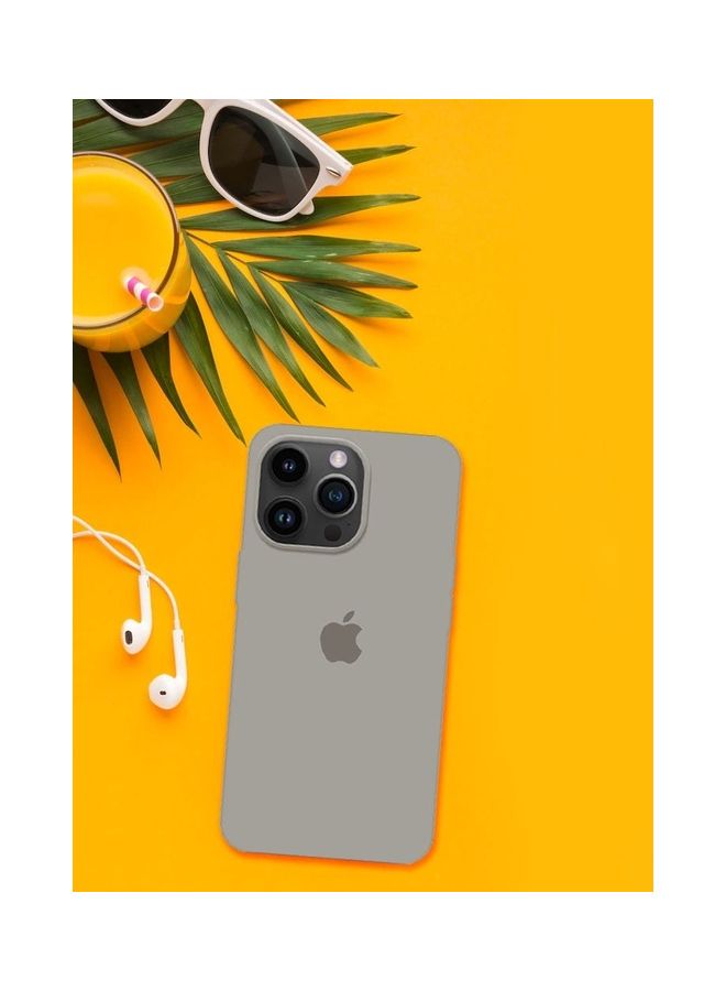 NIBEMINENT Silicone Case Cover Liquid Gel Soft Ultra Slim Shockproof Back Full Body Protection For Apple iPhone 14 Pro Max 6.7 inch Grey - Image 5