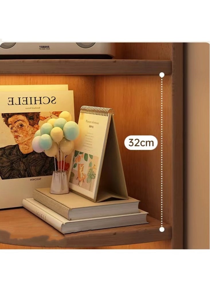 1-Piece Creative Display Shelf Corner Shelf Display Shelf Bookshelf Bookcase Storage Shelf With Drawers And Doors 50x50x180 cm