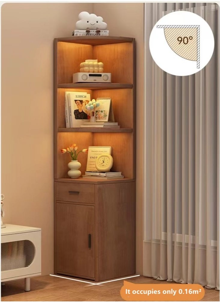 1-Piece Creative Display Shelf Corner Shelf Display Shelf Bookshelf Bookcase Storage Shelf With Drawers And Doors 50x50x180 cm