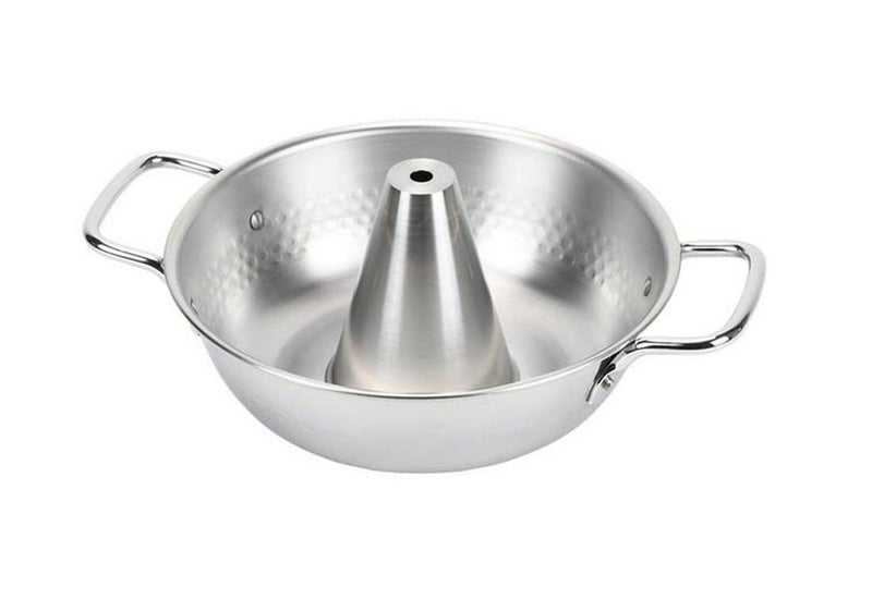 JapanBargain Authentic Japanese Shabu Shabu Hot Pot Stainless Steel with Chimney Traditional Hotpot Pan Made in Japan 1 26 cm