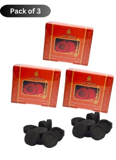 AL FAKHERAT (Pack of 3) 300-Pieces Premium Quick Light Charcoal Burn Quickly and Provide you Delicious Taste of Food also use for Fragrance and Aromatherapy  - Image 1