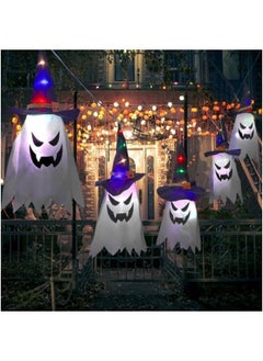 GGEROU 5-Piece Led Light Wizard Hat Hanging Lights Ghost Face Ghost Lights String  - Image 2