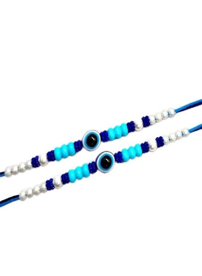 Elleva Stylish Rakhi Evil Eye for Brother Bhabhi and Kids Combo Set of 2 | rakshabandhan rakhi combo (Pack of 1)