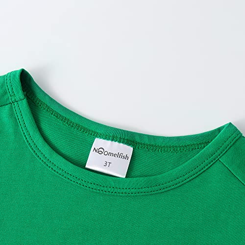 Noomelfish Girls Short Sleeve Heart Pocket T-Shirts Casual Cotton Tee Tops Blouse, Green, Size 5-6 Years - Image 4