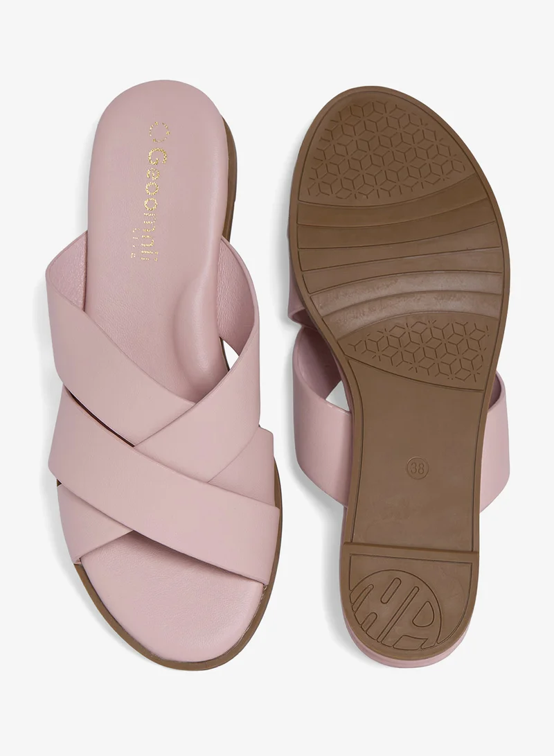 Geoomnii PINK Geoomnii Comfort Slide Sandals for Women – Cushioned Slip-On Casual Sandals for Daily Wear, Home, Travel & Walking for Women | Best Price UAE
