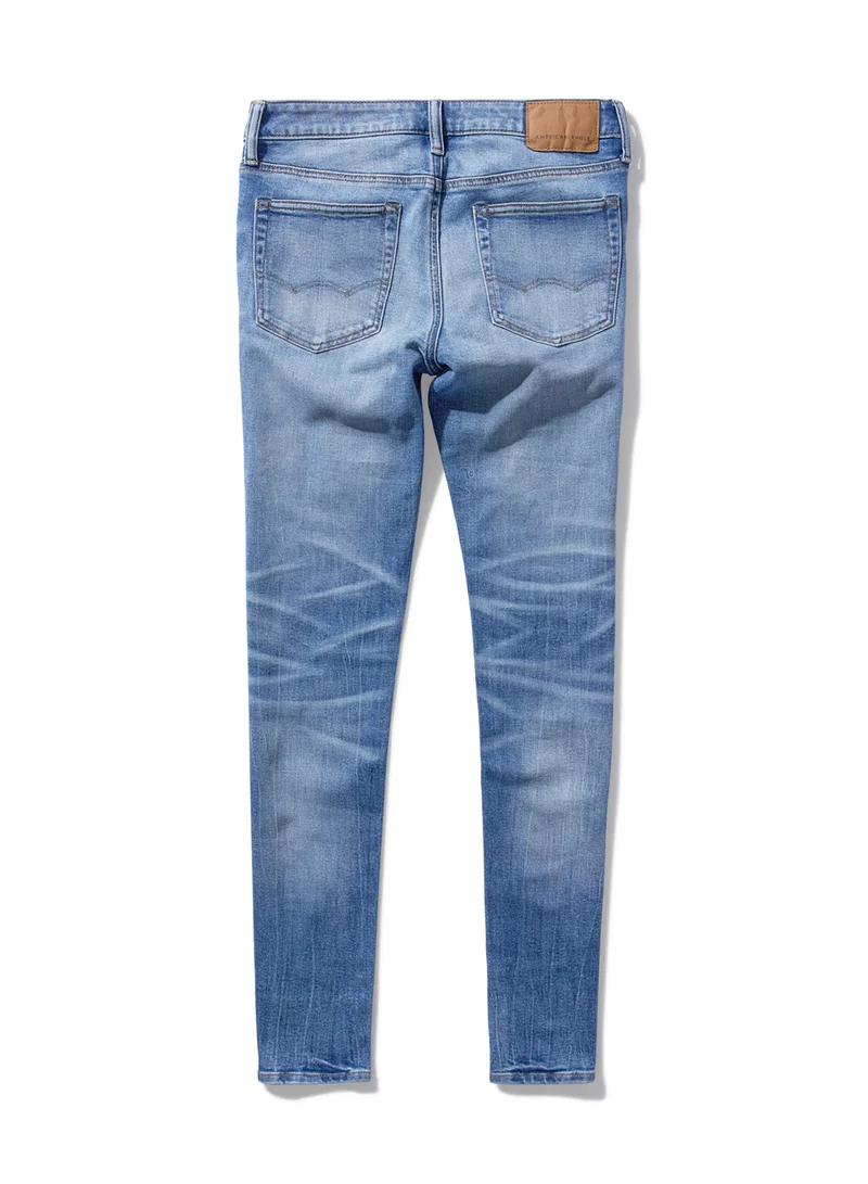 American Eagle Airflex+ Mid Wash Skinny Fit Jeans