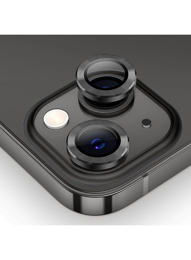 ريتشي واقي عدسة زجاجي عالي الدقة من Reccl RF01L لهاتف iPhone 13 mini - مقاوم للخدوش والصدمات (أسود) - Image 2