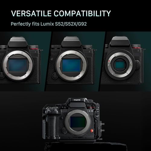 Tilta Full Camera Cage Compatible with Panasonic S1R II S1 II S1 IIE S5 II S5 IIX G9 II Black HDMIUSBC Clamp Cold Shoe 1420 3816 Threads Slotted Allen Key Included - Image 3