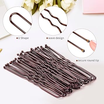MORGLES Hair Net MORGLES 30pcs 50cm Hair Nets for Sleeping in with 30pcs U Shape Bobby Pins Invisible for Women Children Coffee - Image 5