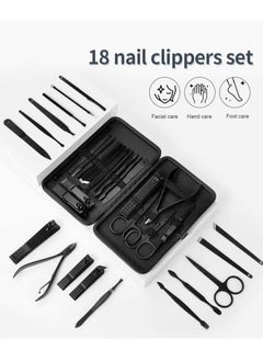 Generic 18pcs Professional Manicure Pedicure Tools Set Black  - Image 2