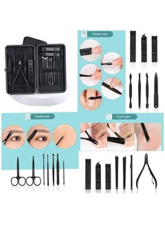 Generic 18pcs Professional Manicure Pedicure Tools Set Black  - Image 4