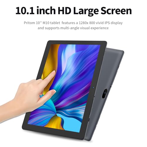 PRITOM Tablet 10 inch, 64GB, Tablet Android 13, HD IPS Screen, Dual Camera, WiFi, Bluetooth, Tablets with 6000mAh Battery, Touch10 Tab GMS Certified - Image 3
