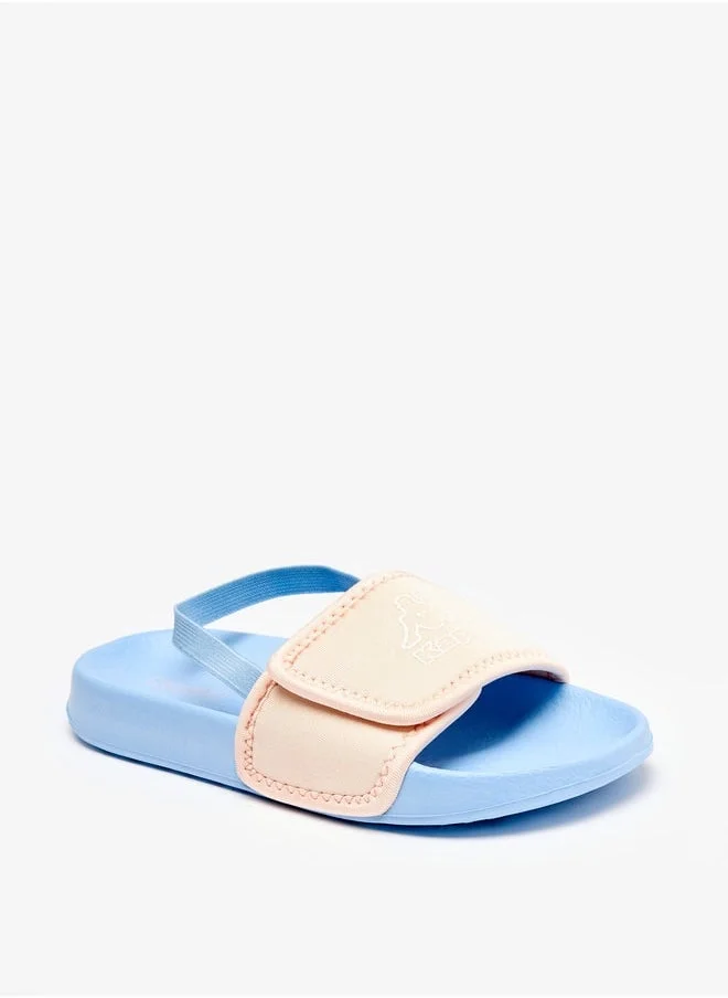 كابا Girls's Logo Print Sandals with Back Strap