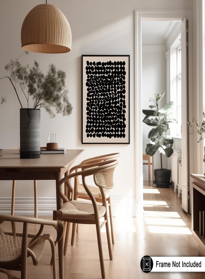 Poster Master Modern Abstract Poster - Black Pebbles Print - Abstract Circles & Mid Century Modern Art - Illustration & Minimal Art - Living Room or Office Decor - 8x10 UNFRAMED - Image 5