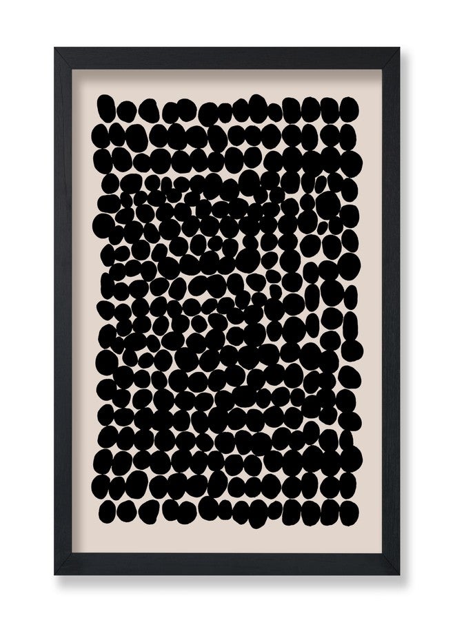 Poster Master Modern Abstract Poster - Black Pebbles Print - Abstract Circles & Mid Century Modern Art - Illustration & Minimal Art - Living Room or Office Decor - 8x10 UNFRAMED - Image 1