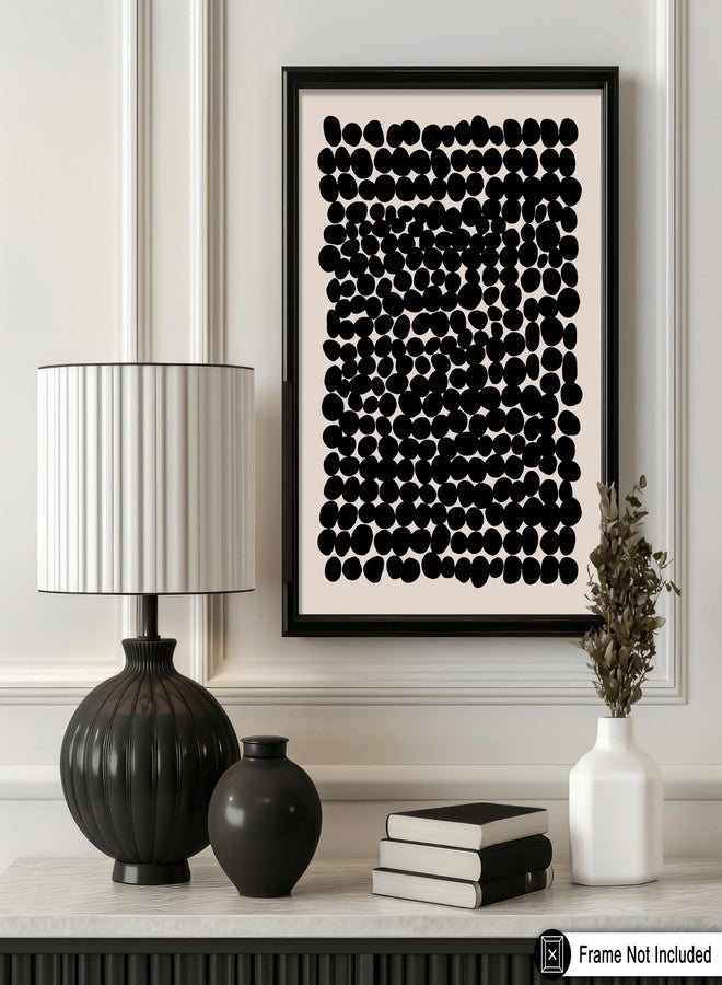 Poster Master Modern Abstract Poster - Black Pebbles Print - Abstract Circles & Mid Century Modern Art - Illustration & Minimal Art - Living Room or Office Decor - 8x10 UNFRAMED - Image 3