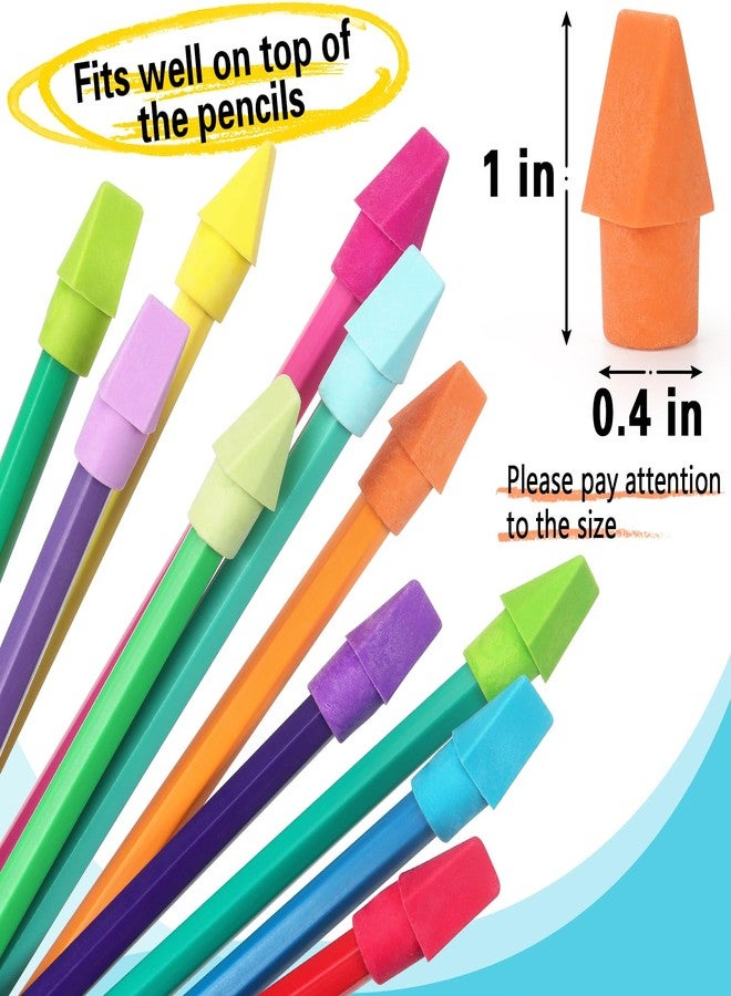 ZZTX Pencil Top Erasers, 120 Pack Eraser Caps, Erasers for Pencils, Eraser Toppers for Kids School Home Office, 12 Assorted Colors Erasers - Image 4