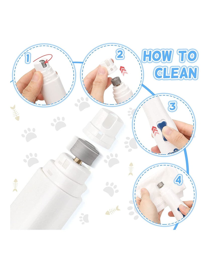 KASTWAVE Dog Electric Nail File Grinder Pet Nail Trimmer Low Noise Long Working Time for Small Medium Large Breed Dog and Cat - Image 4