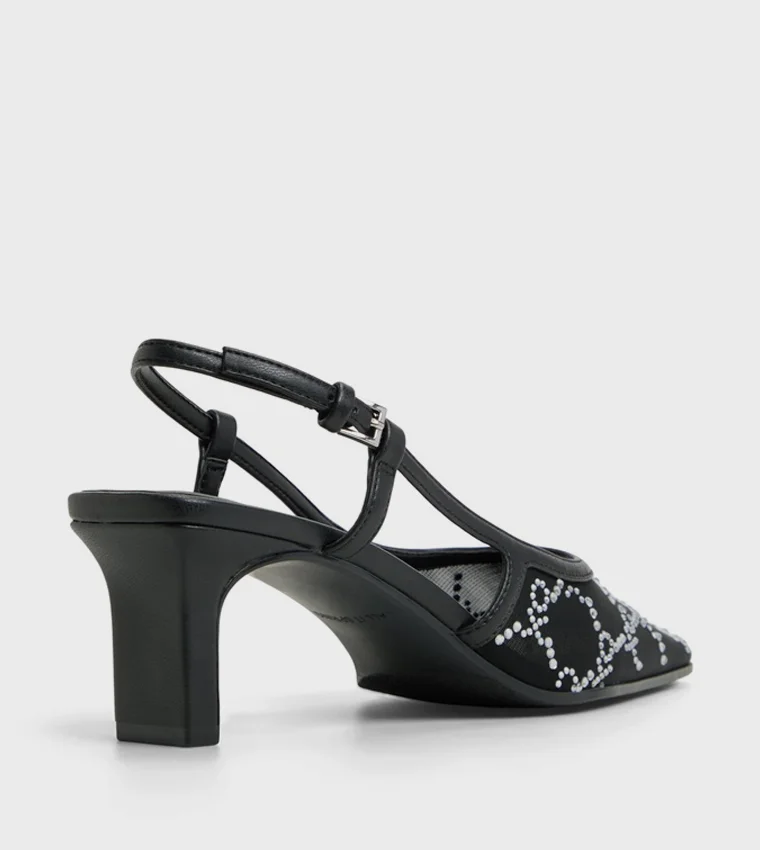 كول ات سبرنج AMOURA Embellished Slingback Heels