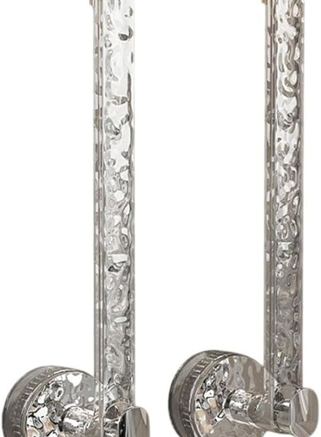 2 قطعة من خطافات الشفط الفضية بدون حفر لتنظيم الجدران في المطبخ والحمام للمناشف - Image 4