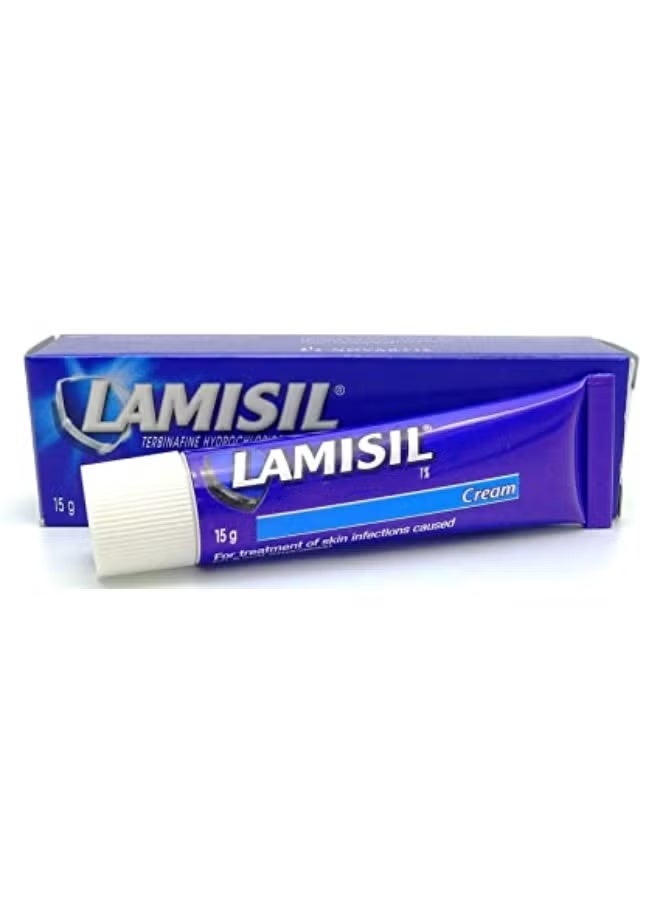 لاميسيل Lamisil 1% Cream 15g |  Treatment for Athlete’s Foot, Ringworm & Skin Infections - Image 1
