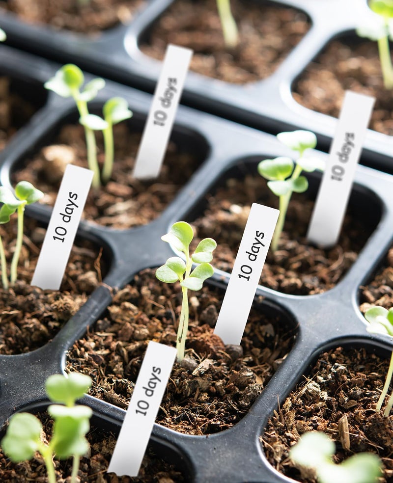 Homenote 200 Pcs 4 Inch Plastic Plant Labels Waterproof Plant Tags for Seedling,Vegetable Gardening Tags,Garden Markers Outdoor for Plants Name Sign with Permanet Marking Pen,White - Image 3