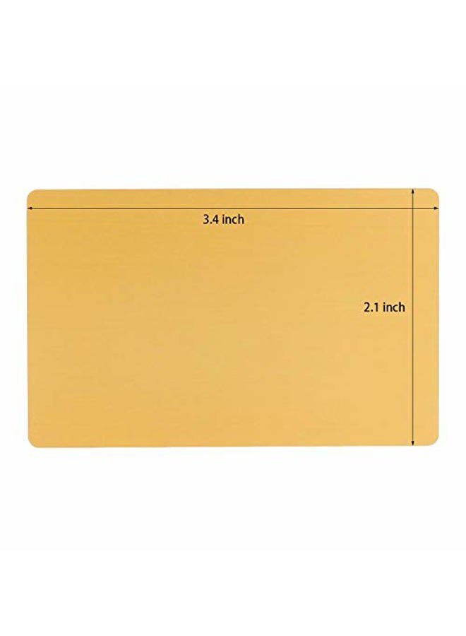 Yimaa 50 Pack Metal Business Cards Blanks Aluminum Sheet Blank Engraving Metal Tags Materials for CNC Engraver Laser Engraving DIY Gift Cards, Thicknes (0.2mm) - Image 2