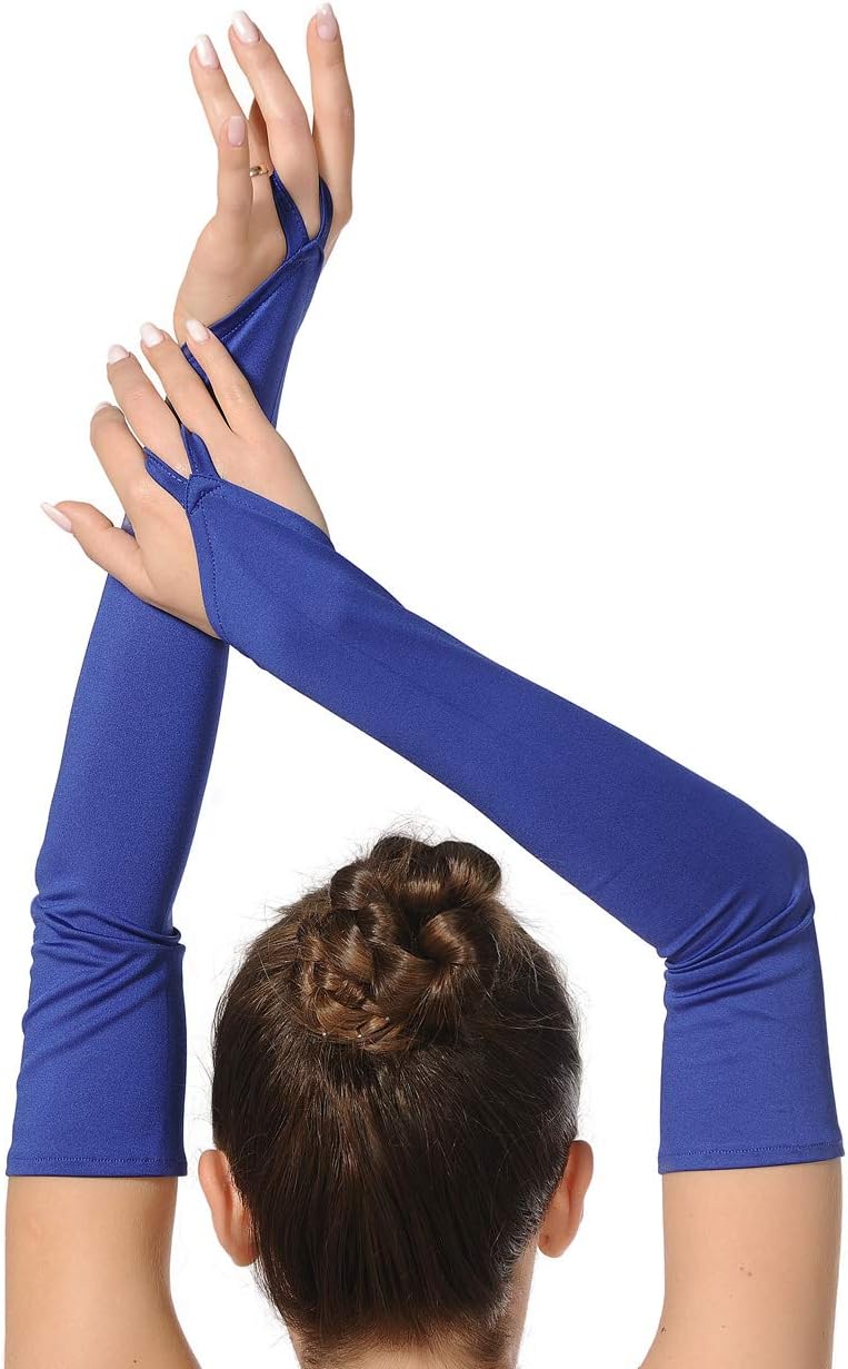 ALLNOWA Store Adult Unisex Elbow Length Spandex Fingerless Long Gloves Costume Glove One Size Fits All - Image 1