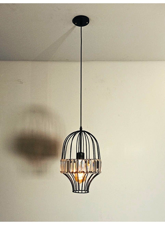 Cluc Crystals Cage   Pendant Light  - Black (Large) - Image 1