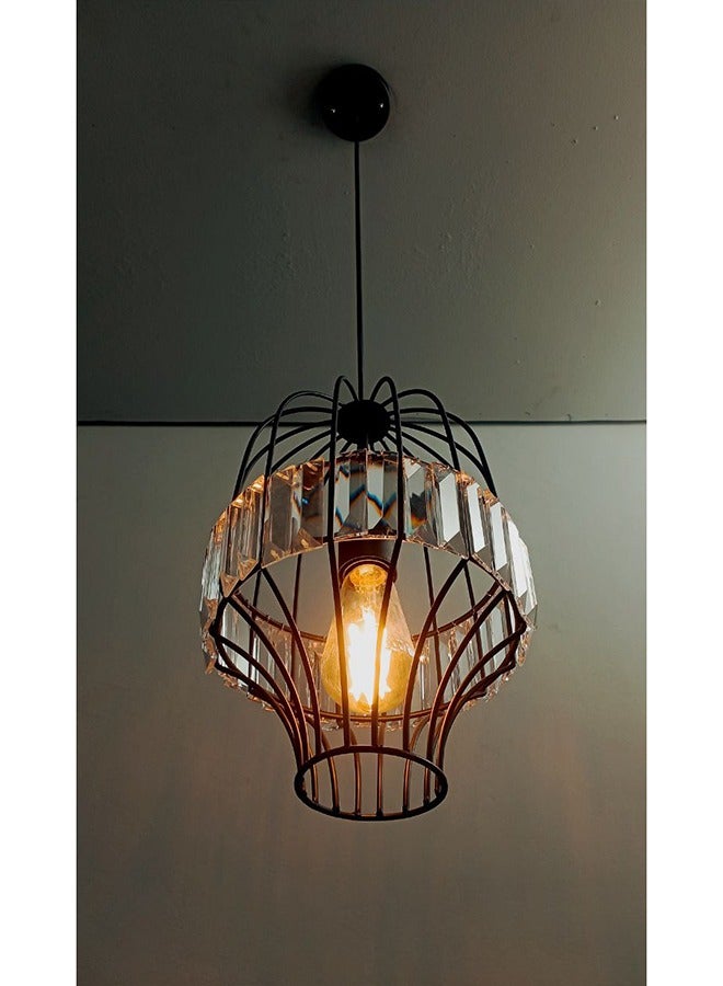 Cluc Crystals Cage   Pendant Light  - Black (Large) - Image 2