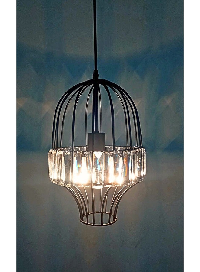Cluc Crystals Cage   Pendant Light  - Black (Large) - Image 3