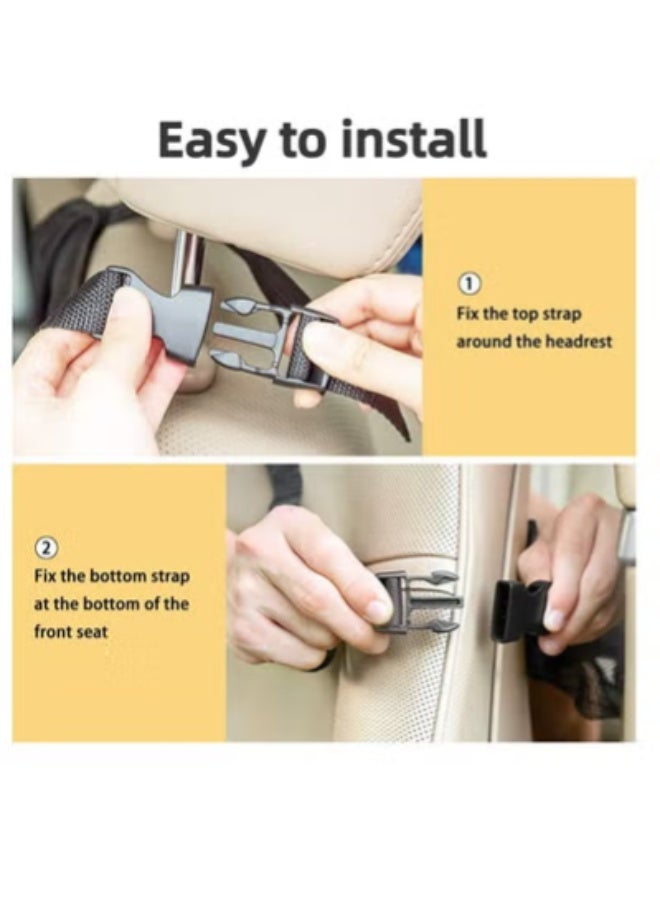 AROAQ Car Back Seat Organizer with Clear Touchscreen Tablet Holder – 10 Storage Pockets, Waterproof 600D Polyester, Universal Fit for Most Cars - Image 4