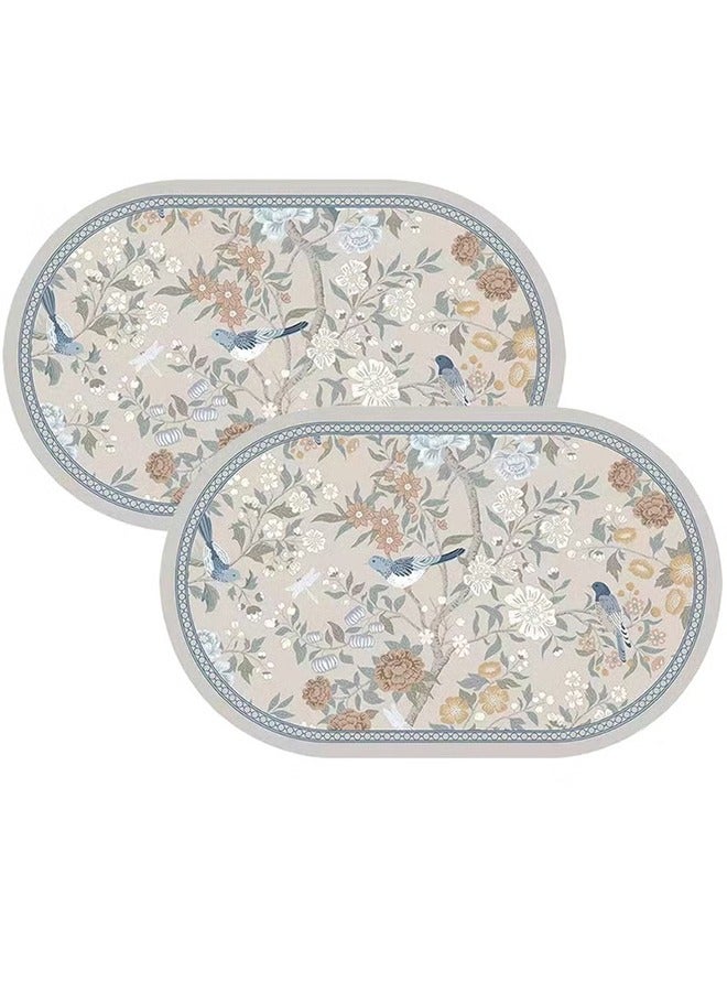 Alruht 2-Pack Non-Slip Bath Mats, 60x40cm Quick Drying and Highly Absorbent Bathroom Mats, Durable & Machine Washable for Shower Tub and Toilet - Image 1